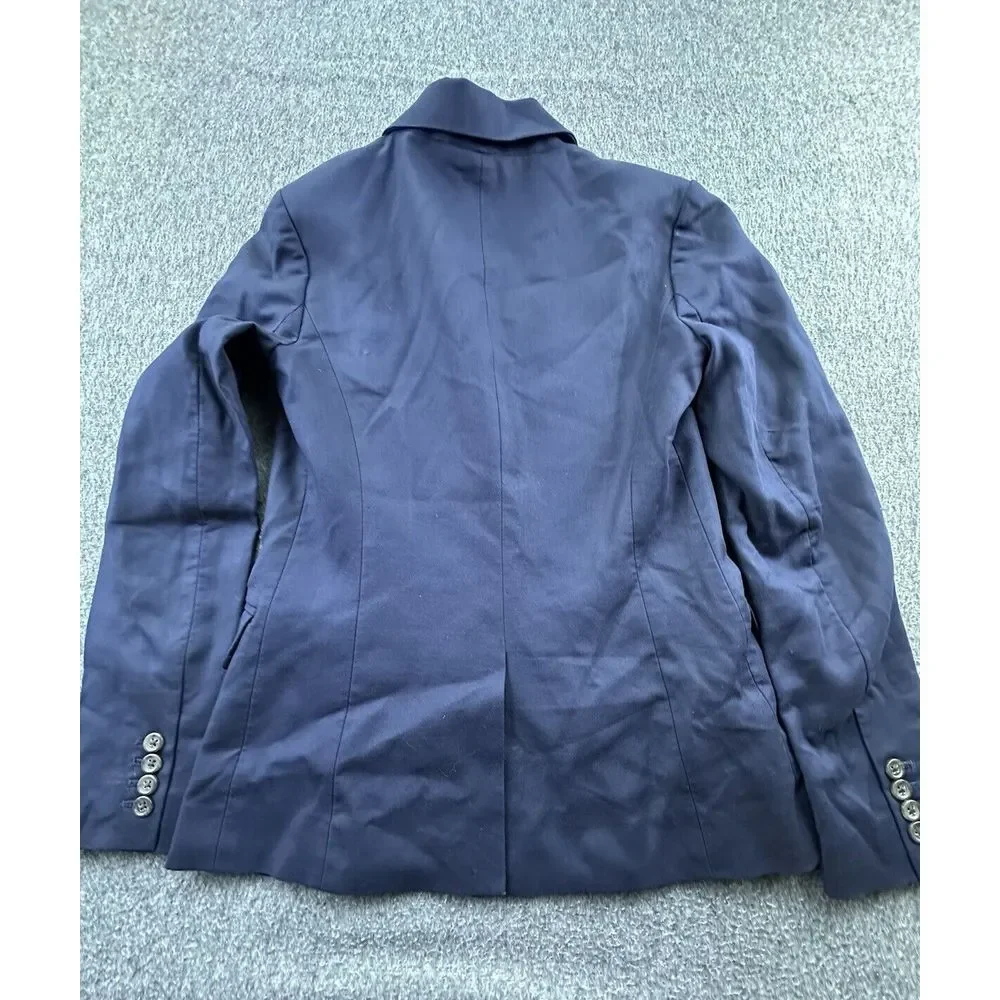 J. Crew Blazer Women's‎ 0 Navy Blue Single-Breasted Suit Jacket Business Career